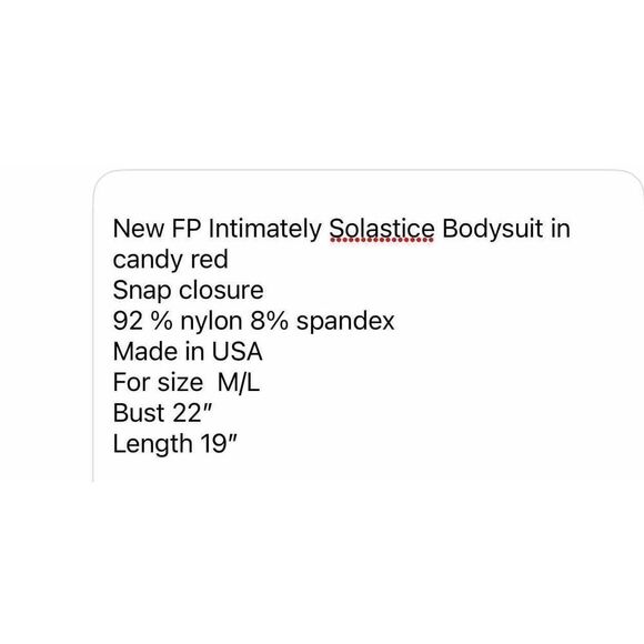 Free People Intimately Seamless Solstice Bodysuit Size M/L - Picture 8 of 8